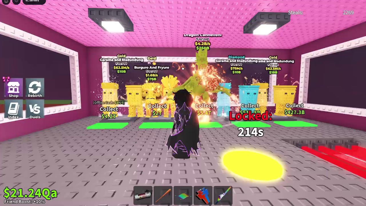 Tradeando en Steal a brainrot (Roblox)