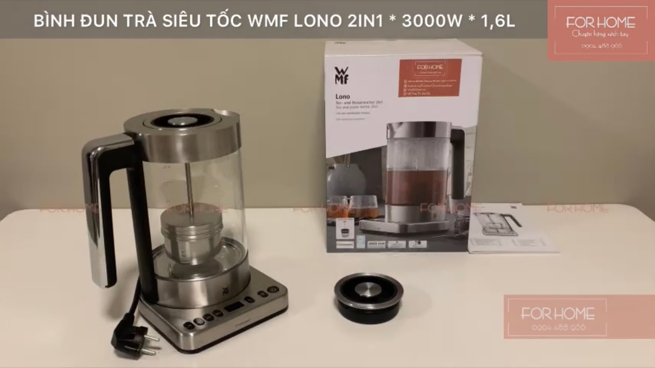 [ForHome] Bình đun trà siêu tốc WMF Lono 2in1 ( Dung tích 1,6L )