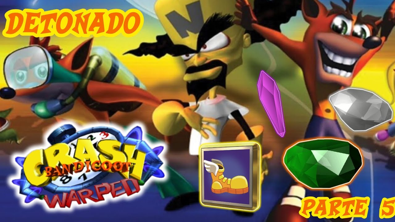 DETONADO DE CRASH BANDICOOT 3: WARPED (105%) O ULTIMO WARP ROOM DO GAME #crashbandicoot #viral 