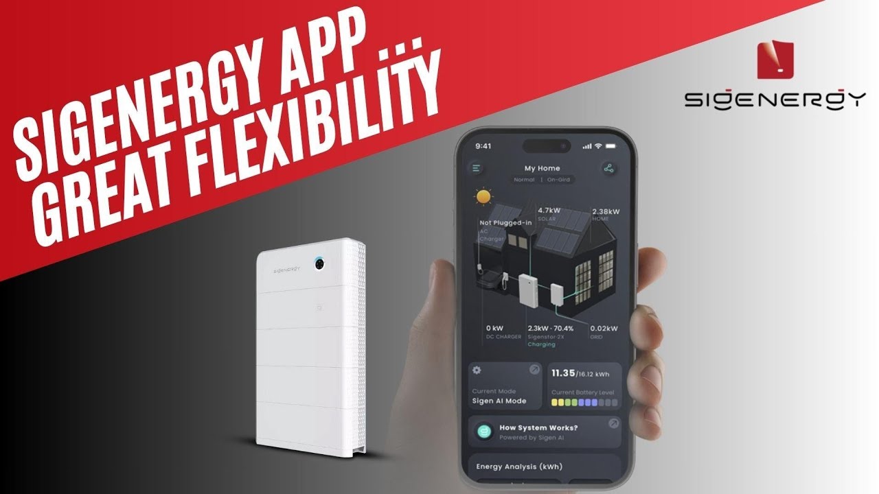 Sigenergy mobile app, smart, simple and SUPER flexible