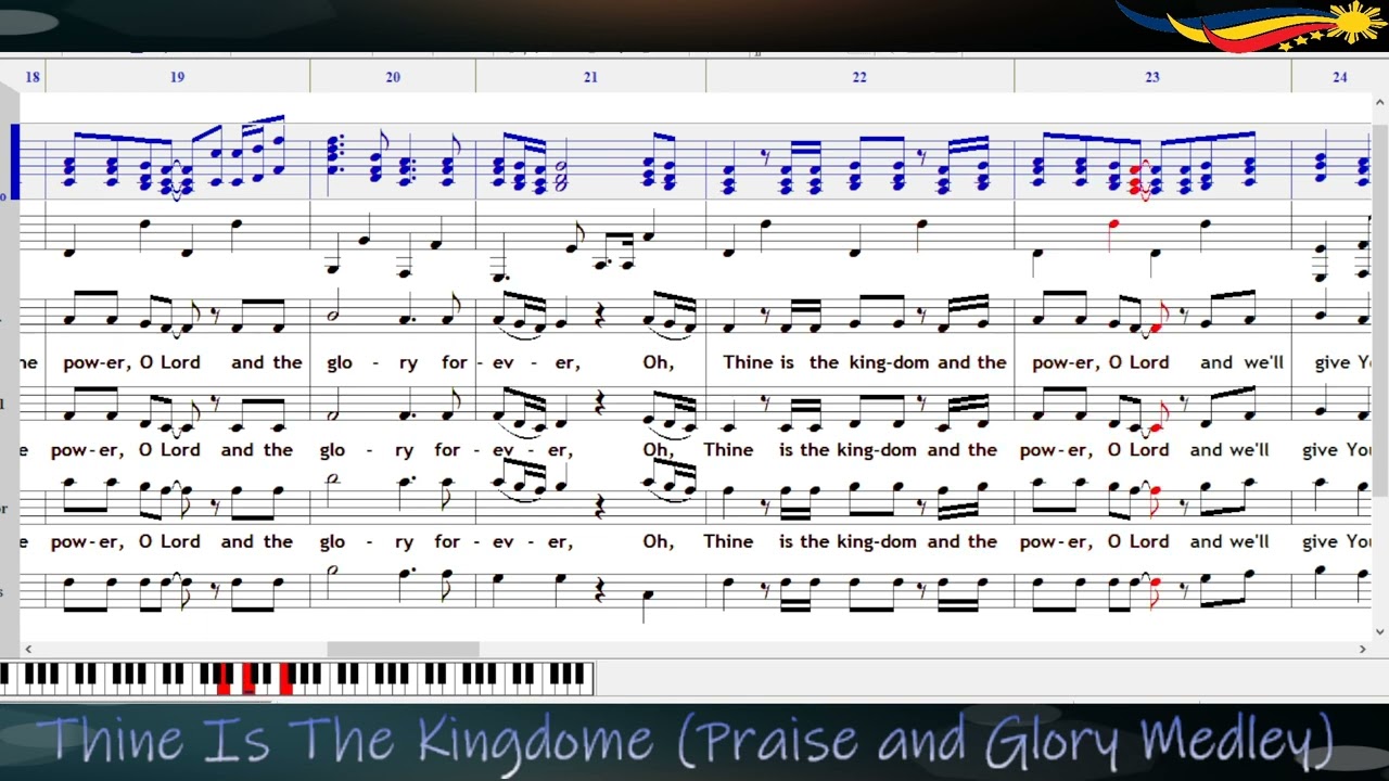 Thine Is The Kingdom   Praise and Glory Medley ACCOMP Piano