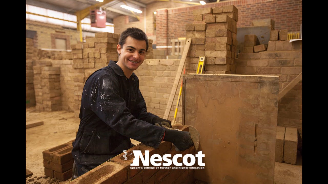 Studying at Nescot: Alfie, Level 1 Brickwork