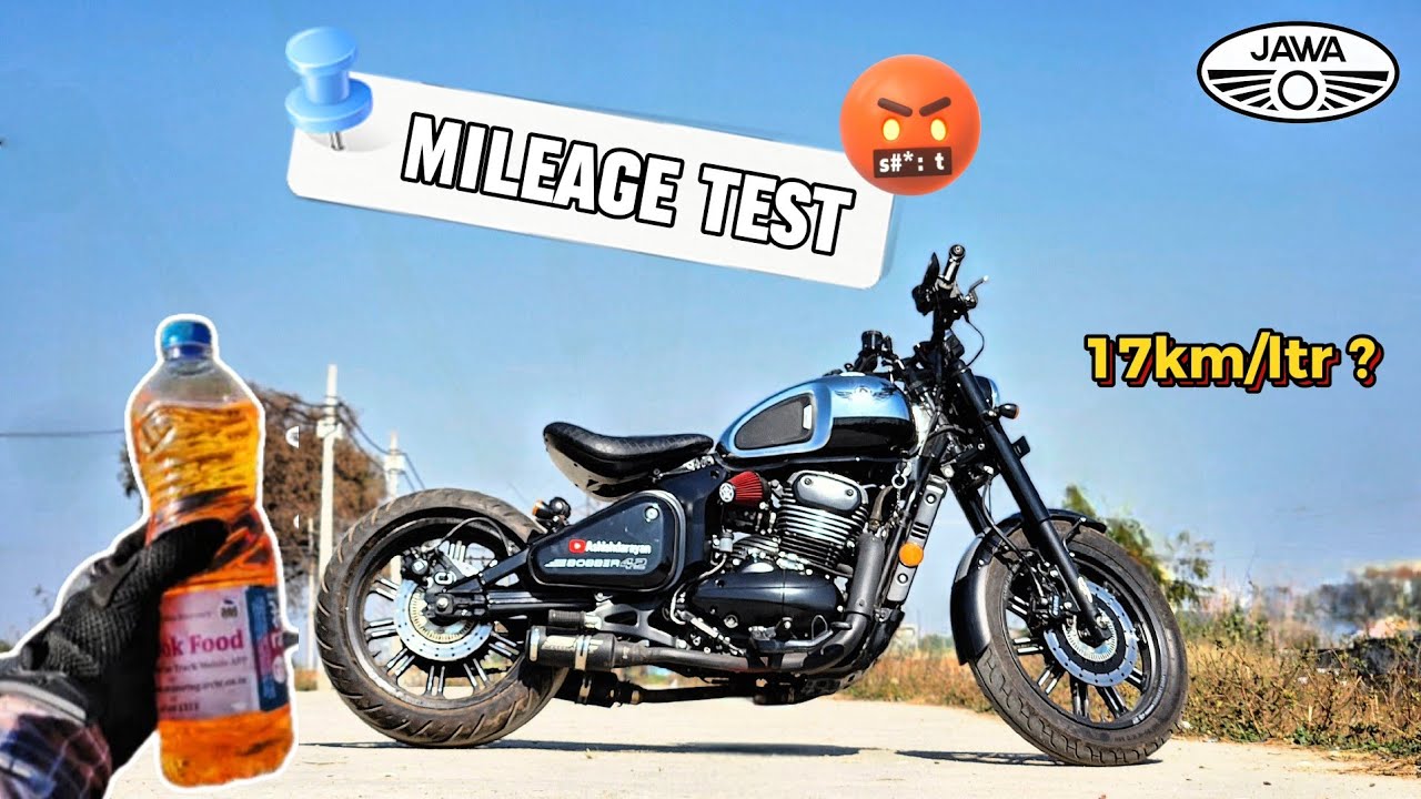 Jawa 42 Bobber Mileage Test | Real Mileage of Jawa 42 Bobber Black Mirror