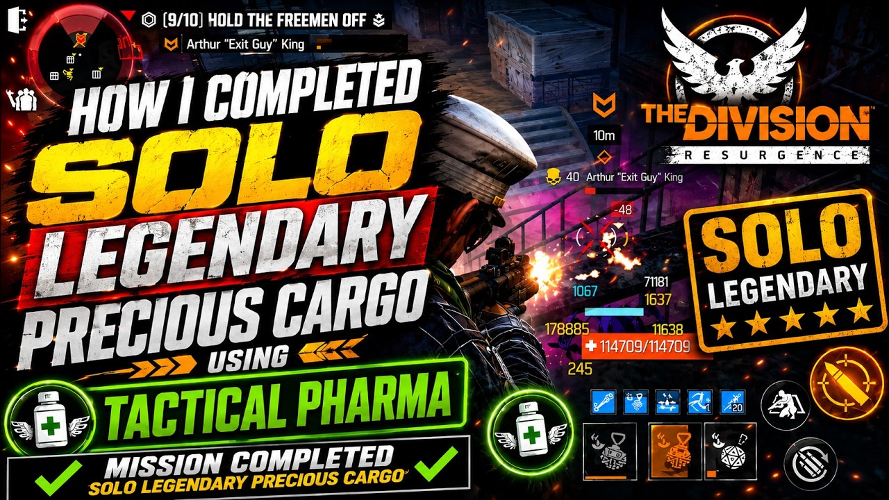That's How I Completed SOLO LEGENDARY using Tactical Pharma | The Division Resurgence Gameplay