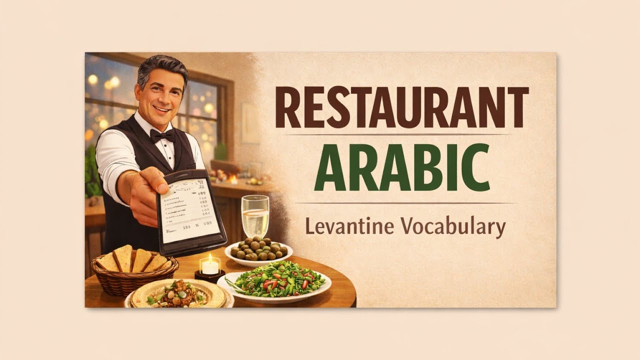 Levantine Arabic Restaurant Vocabulary for Beginners | With Phrases & Examples #jordanianarabic 