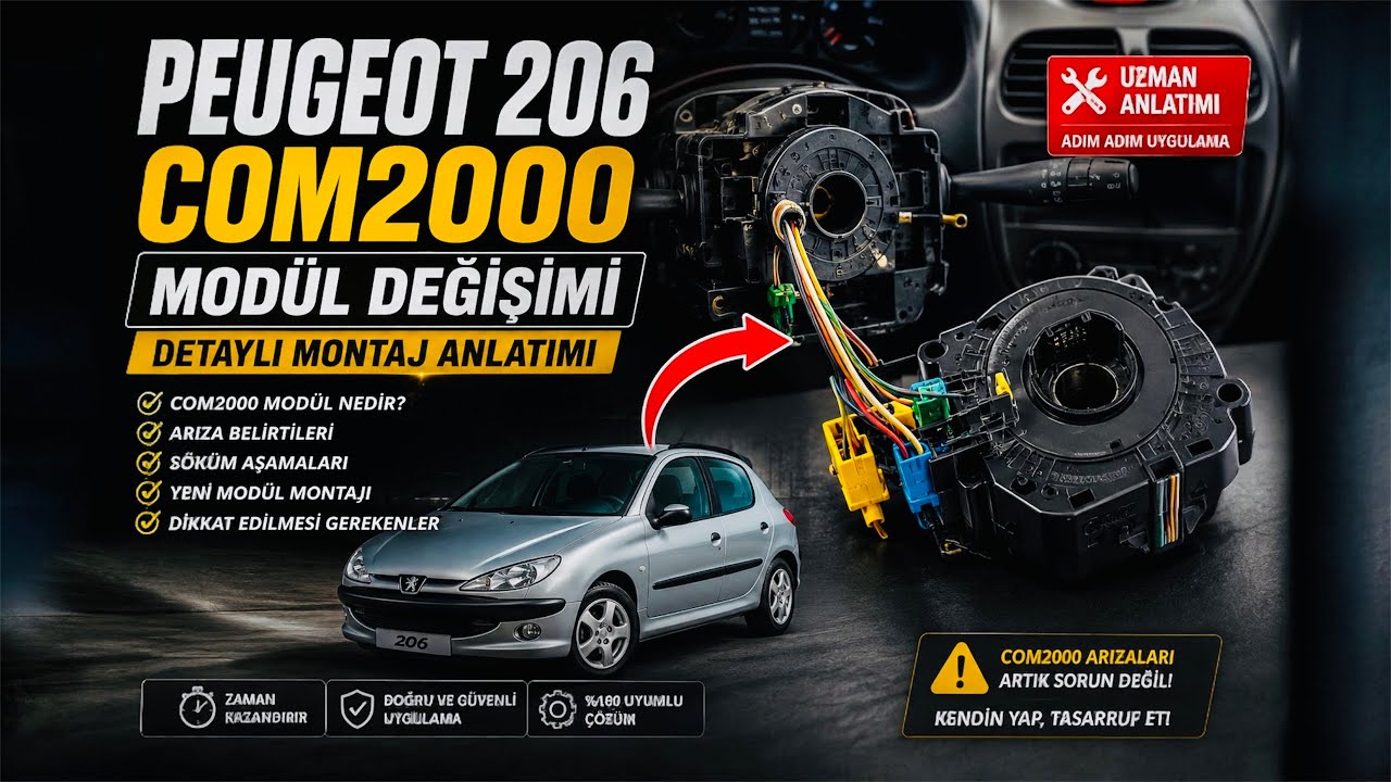 “Peugeot 206 COM 2000 Modül Değişimi | Detaylı Montaj Anlatımı”
