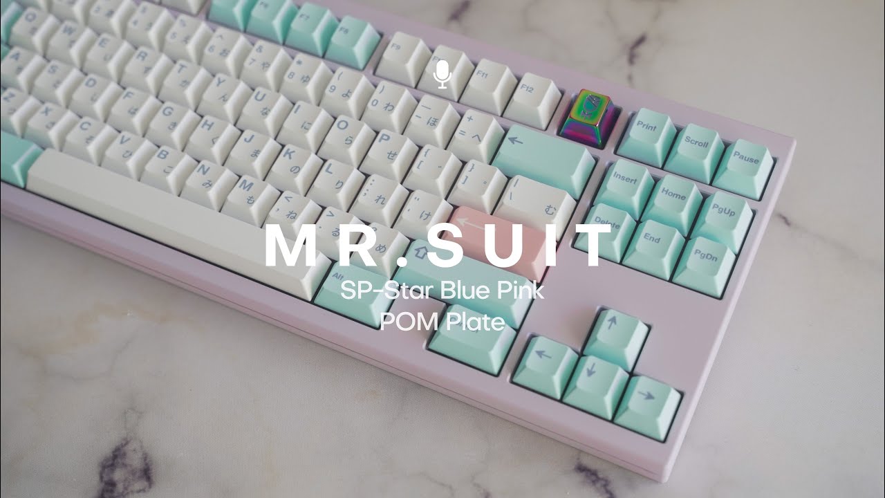 Purple Mr. Suit with SP-Star Blue Pink Typing Sound Test (POM Plate)