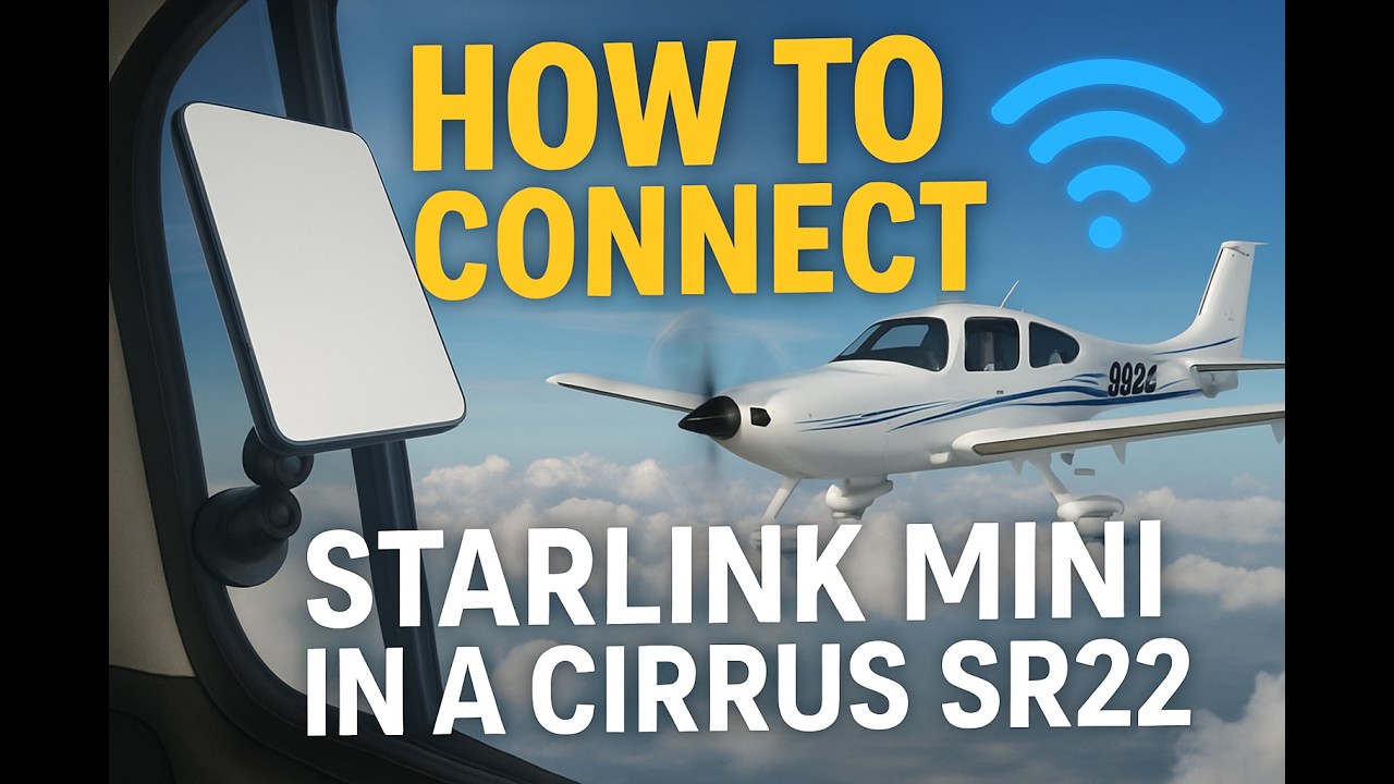 Как подключить Starlink Mini к Cirrus SR22 | Полное руководство по настройке для всех поколений (...