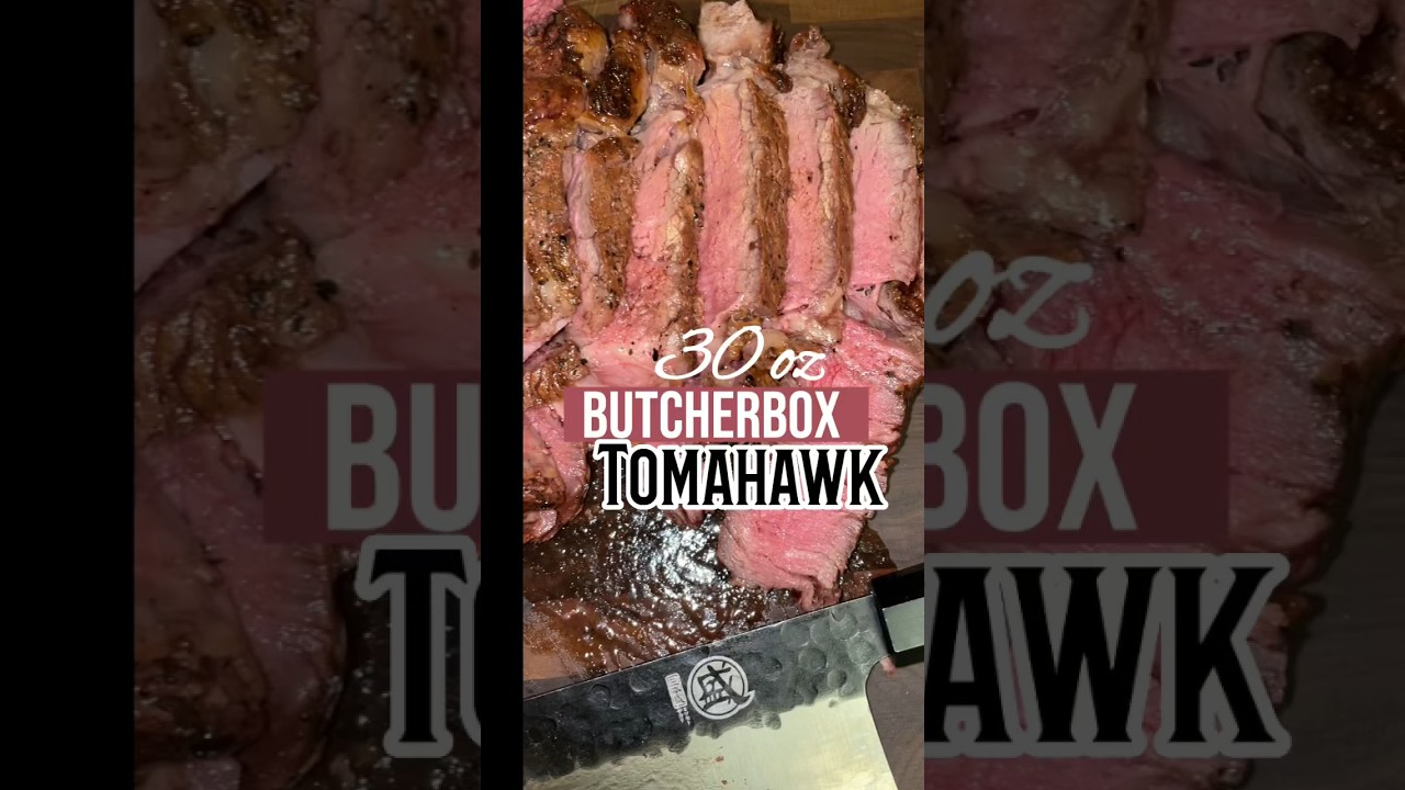 30 oz TOMAHAWK 😱🥩 | LIKE BUTTER + SO TENDER AND JUICY #foodshorts #tomahawk