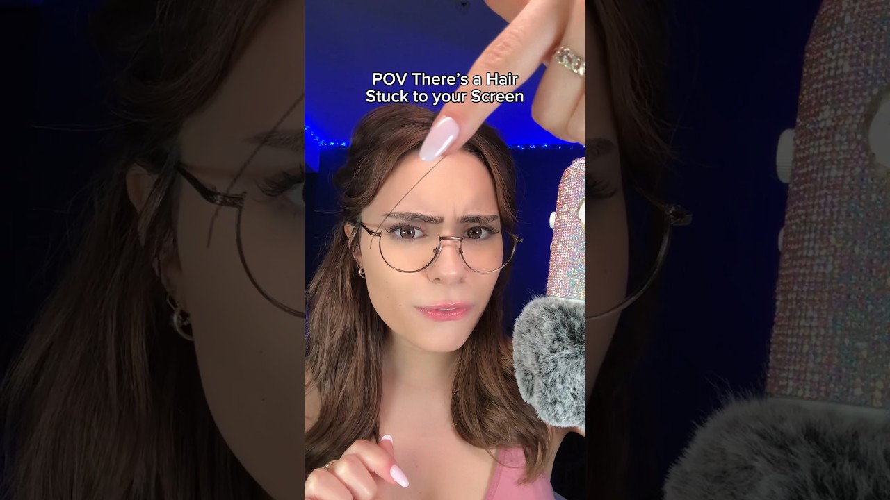 ASMR but THERES A HAIR ON YOUR SCREEN 👁️👁️ #shorts #asmr