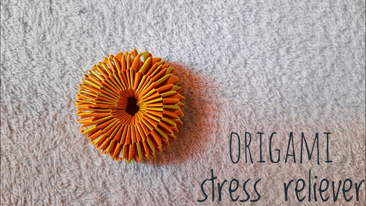Origami stress reliever/how to make stress reliever/origami slinky reliever