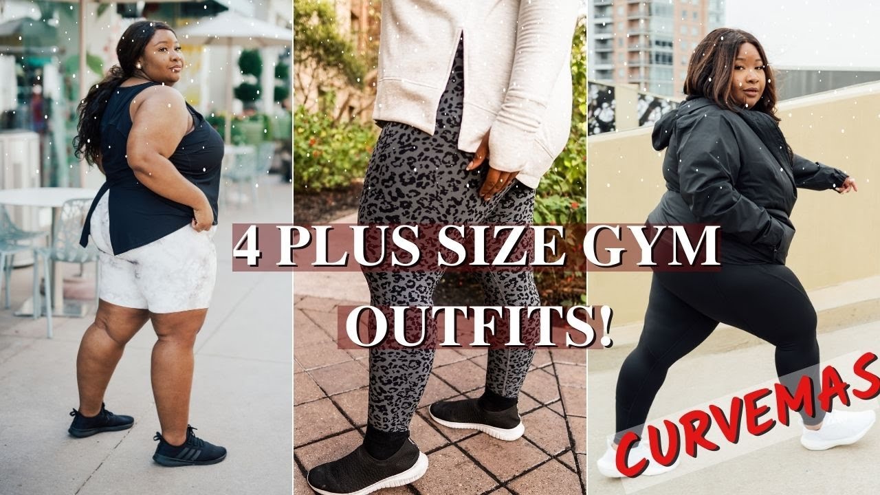 CURVEMAS 🎄 4 PLUS SIZE GYM & WORKOUT OUTFIT IDEAS & MORE |  APPLE SHAPED WOMEN | FROM HEAD TO CURVE