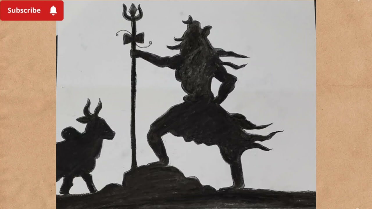 Lord Shiva Silhouette drawing #viralvideo 