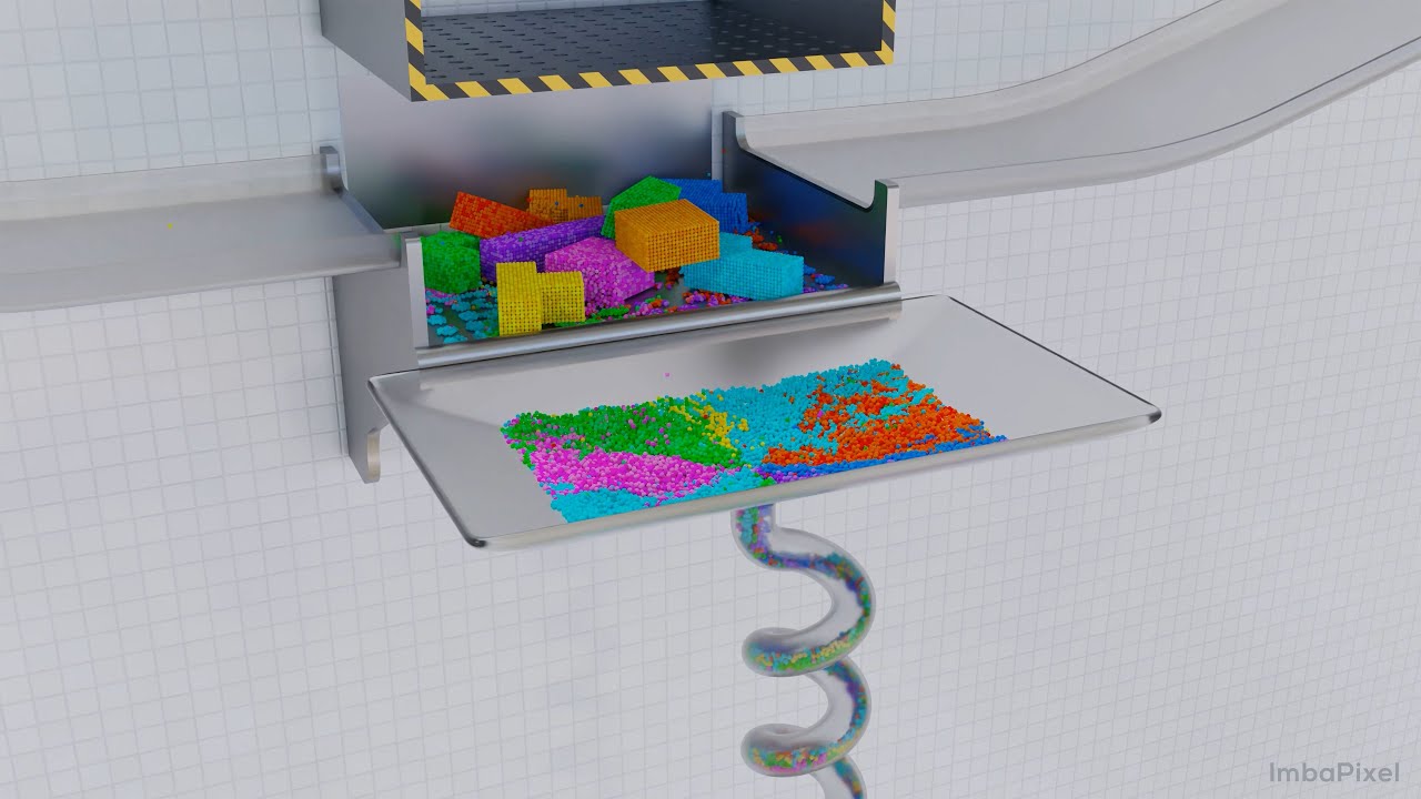 Crushing Tetris with Hydraulic Press. Simulation [19]