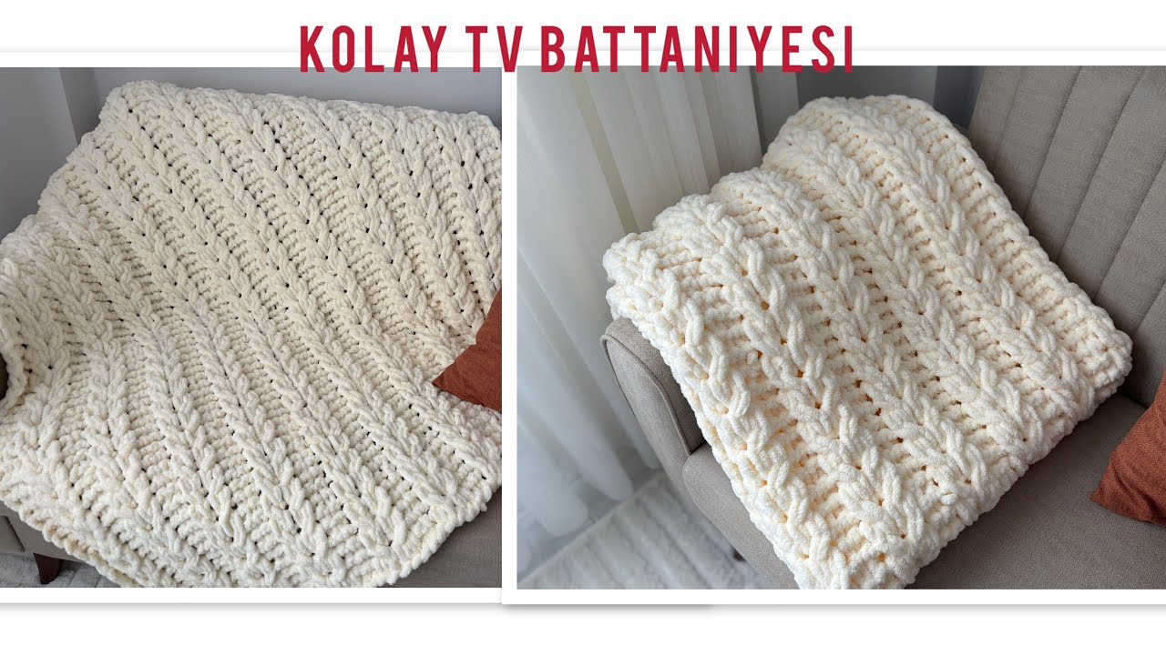 Yumuşacık battanıye Alize puffy  Yapımı çok kolay .Tv battaniyesi 