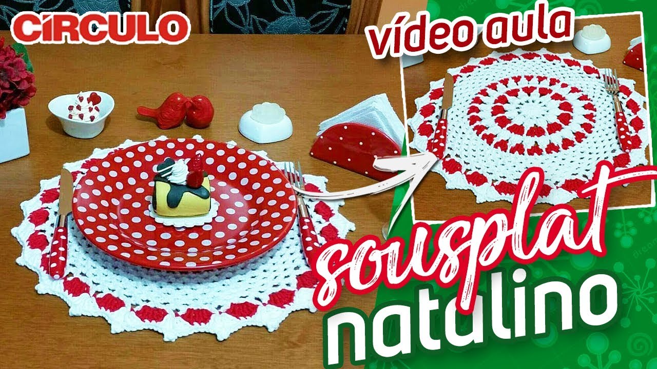 Sousplat Natalino em Crochê | Carla Cristina & Crochet HD