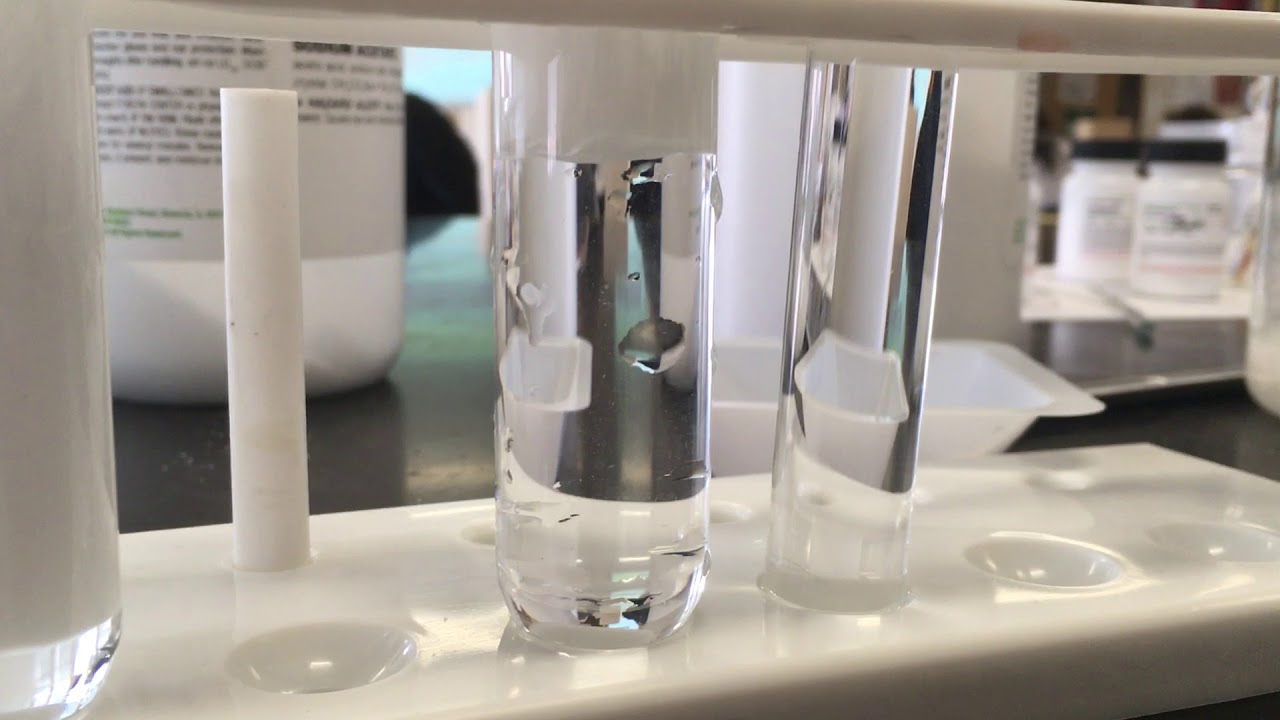 Supersaturated solution of sodium acetate - adding a seed crystal
