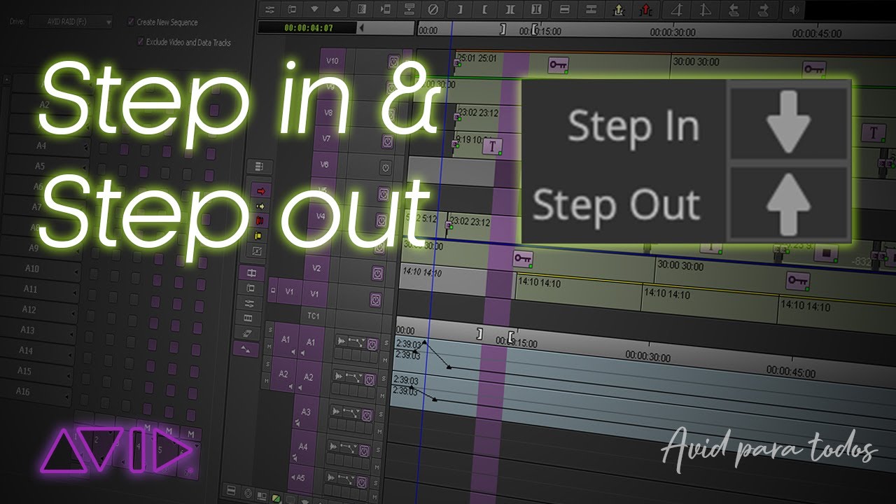 Step in & Step out en Avid Media Composer