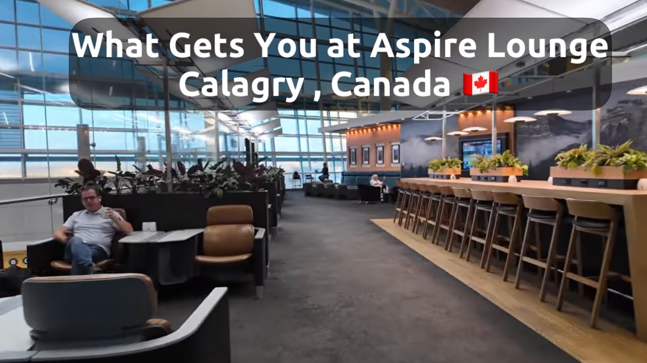 Asprie Lounge at  Calagry International Airport (YYC) in Canada 🇨🇦 