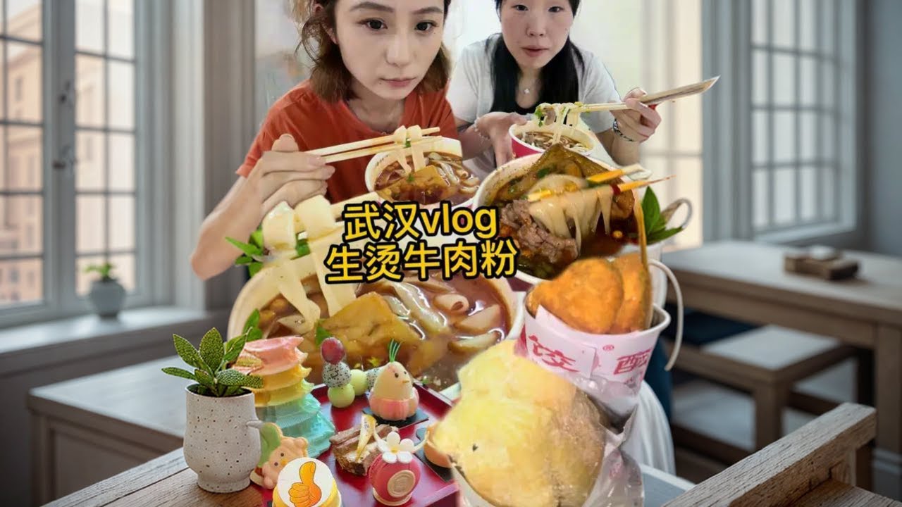 武汉美食特种兵上线！和闺蜜打卡卤鸭货、生烫牛肉粉、酥饺！ #寻找中国最美城市 #武汉美食#嗦粉的感觉太快乐了#美食vlog
