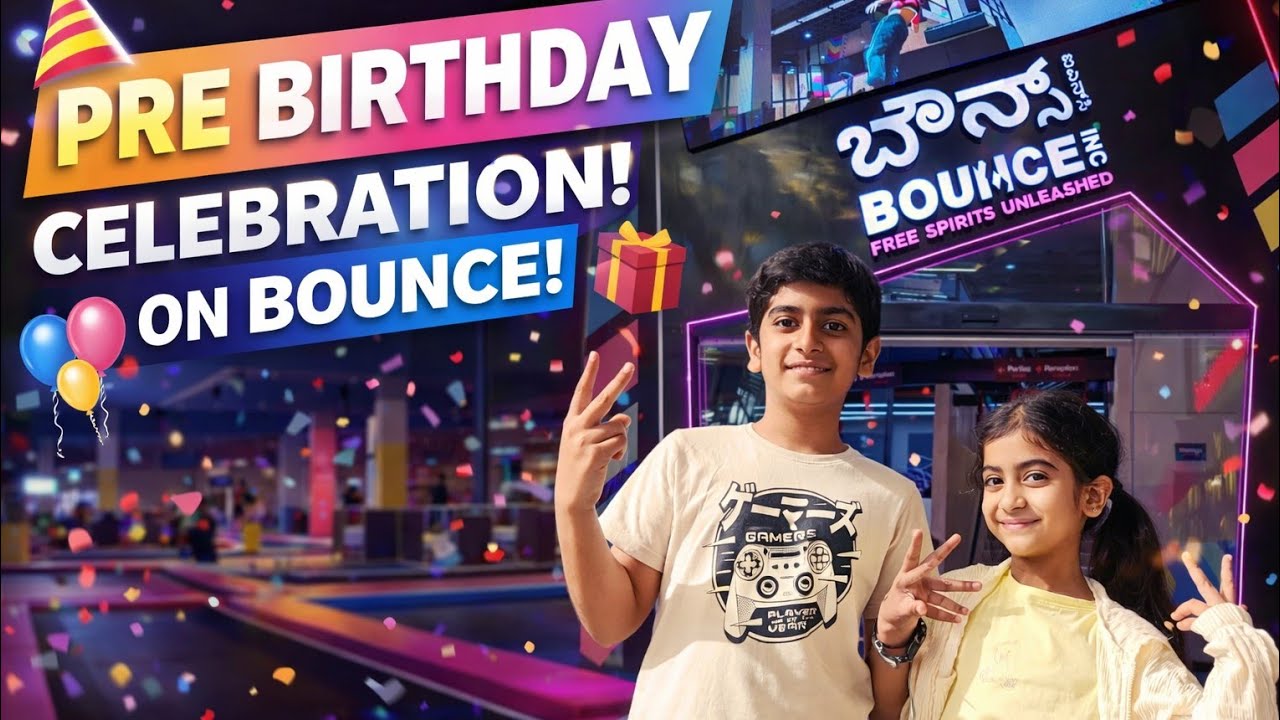 Masti @🥳 bounce #😀 pre birthday celebration at bounce 😀😀🥳🥳