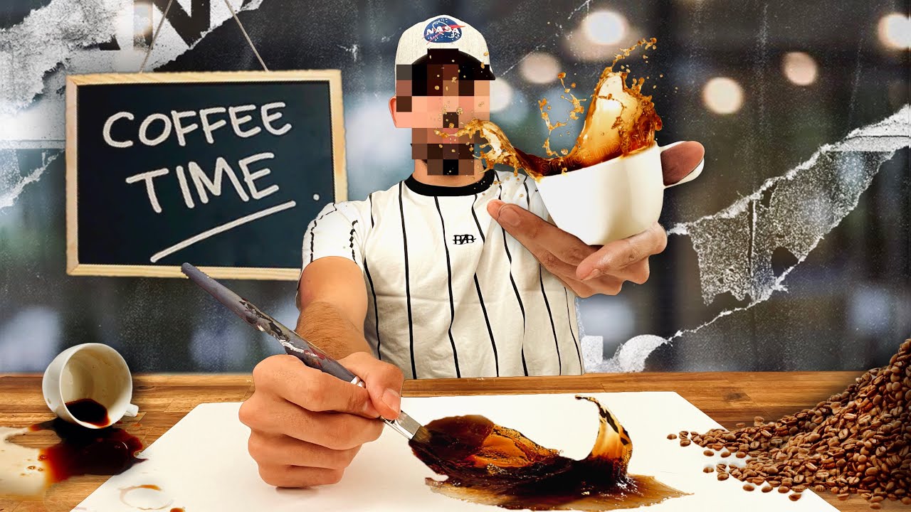 Réaliser un DESSIN avec du CAFÉ ?!  (challenge dessin)