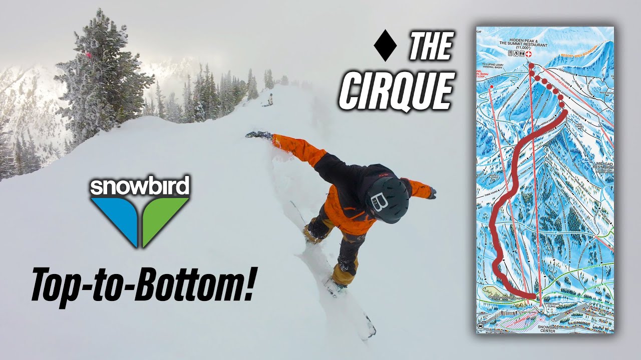 THIS is a SINGLE BLACK Diamond at Snowbird - TOP-TO-BOTTOM Cirque Run