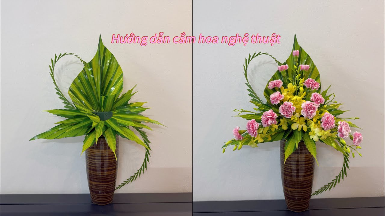 Những đường cong uốn lượn của lá, của hoa hoà quện với nhau làm nên tác phẩm thật đẹp.