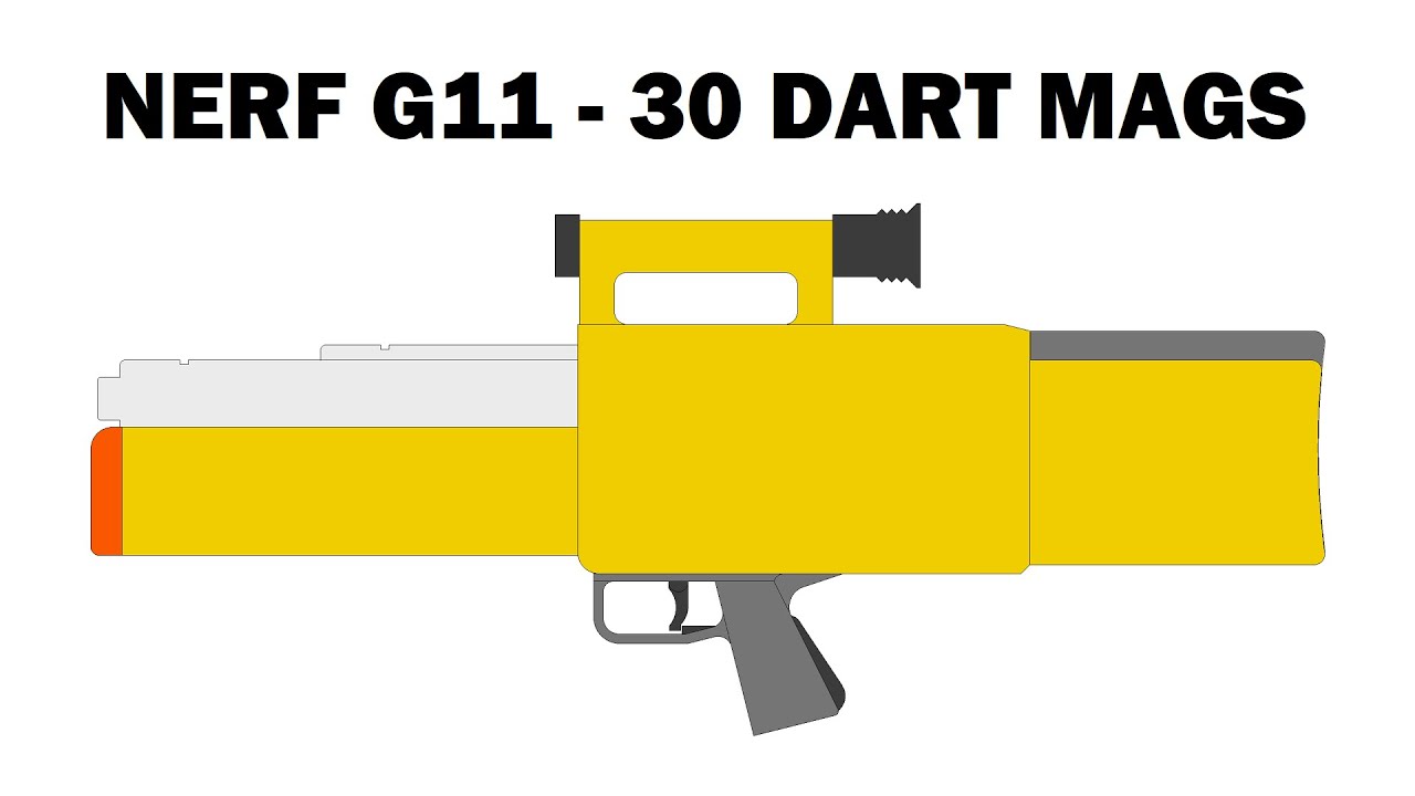Nerf G11 — How to make 30 dart magazines