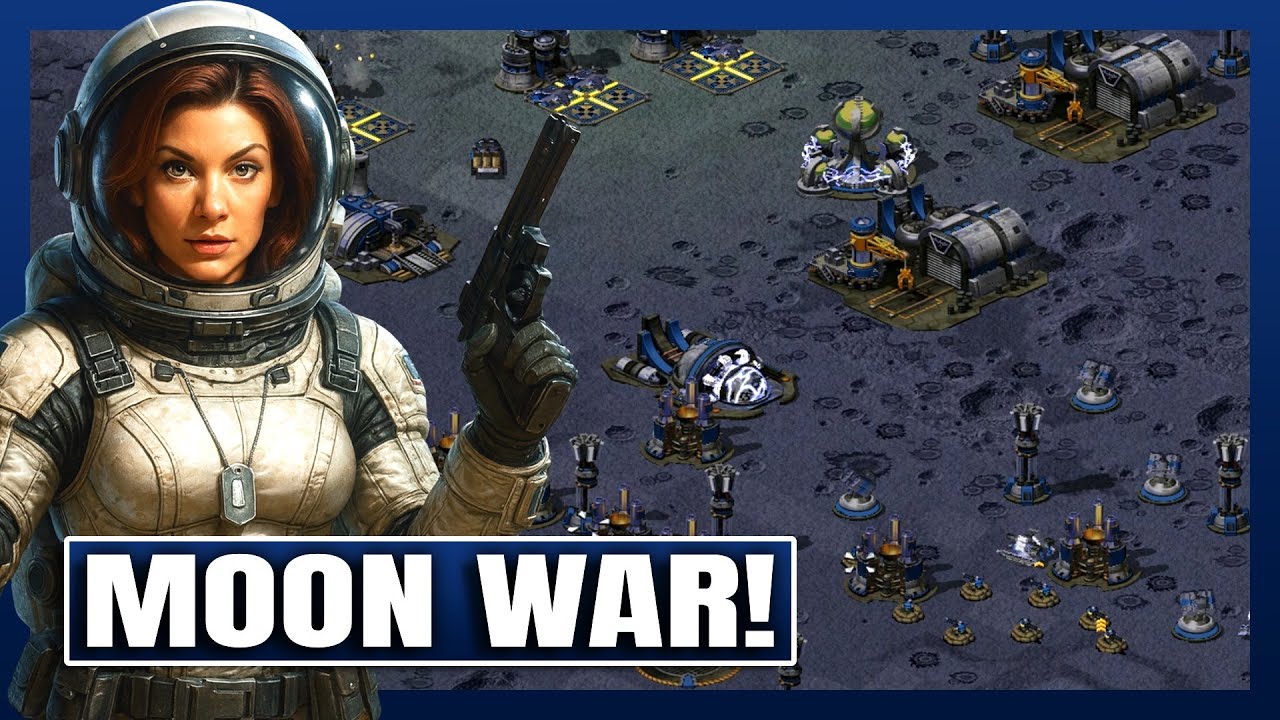 1 vs 7 ON THE MOON! Brutal Red Alert 2 Battle!