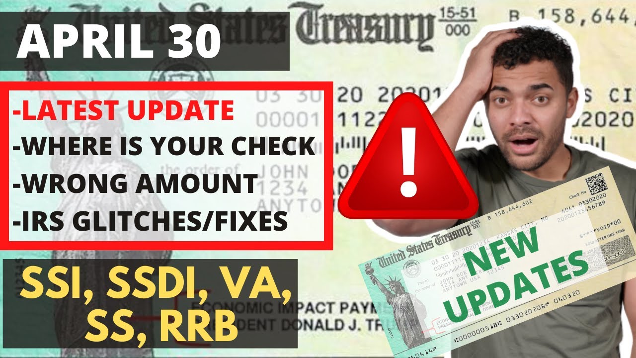 SSI, SSDI, VA, RRB IRS | Stimulus Check UPDATE | Deadlines, IRS Glitches, Extensions, Wrong Amount