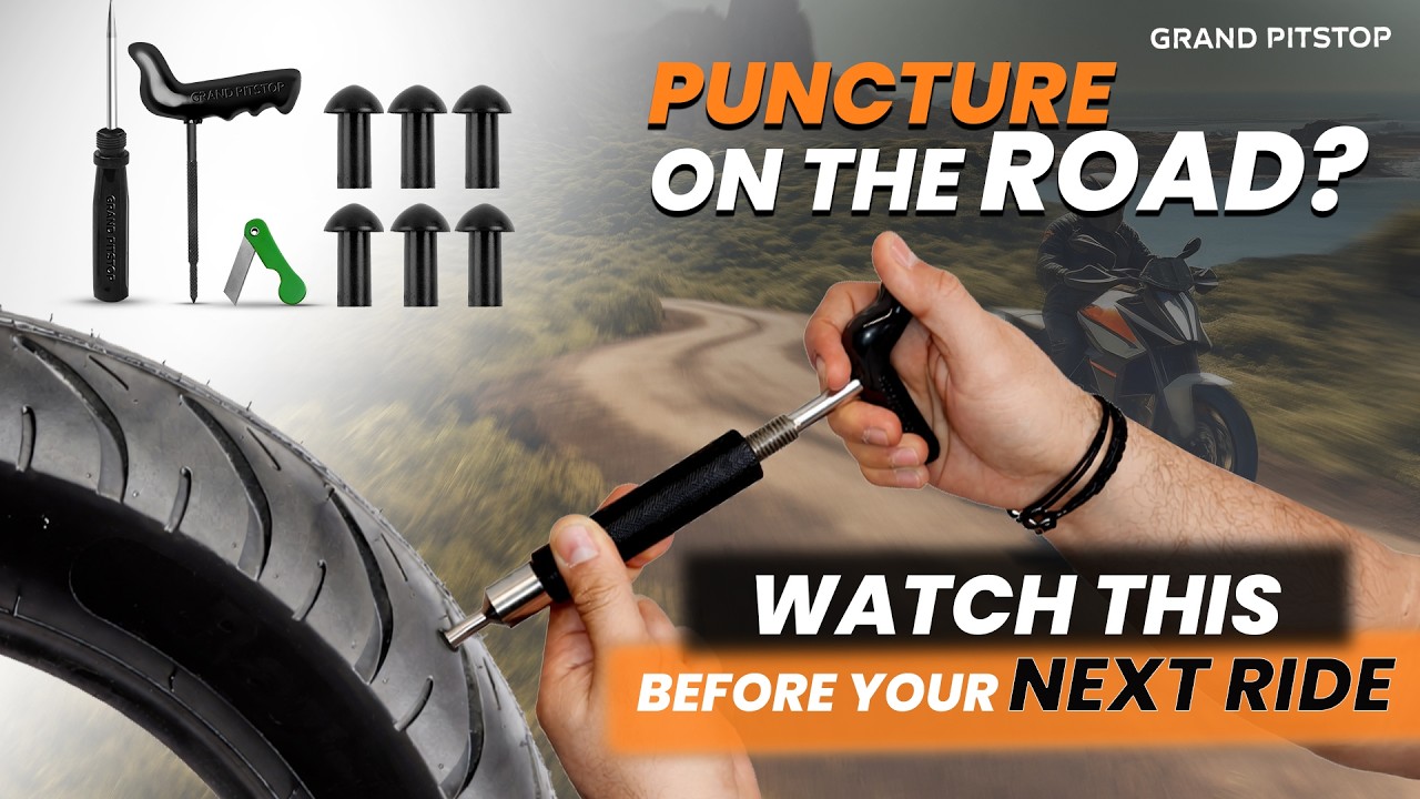 HOW TO USE? Fix flats fast with the Grandpitstop Mini Plug Kit. Quick, compact & ride-ready. 🏍️