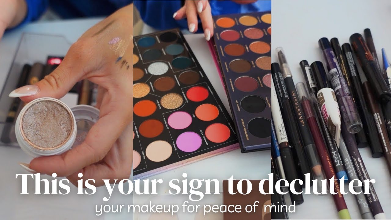 Declutter my ENTIRE eye makeup collection with me 🧡