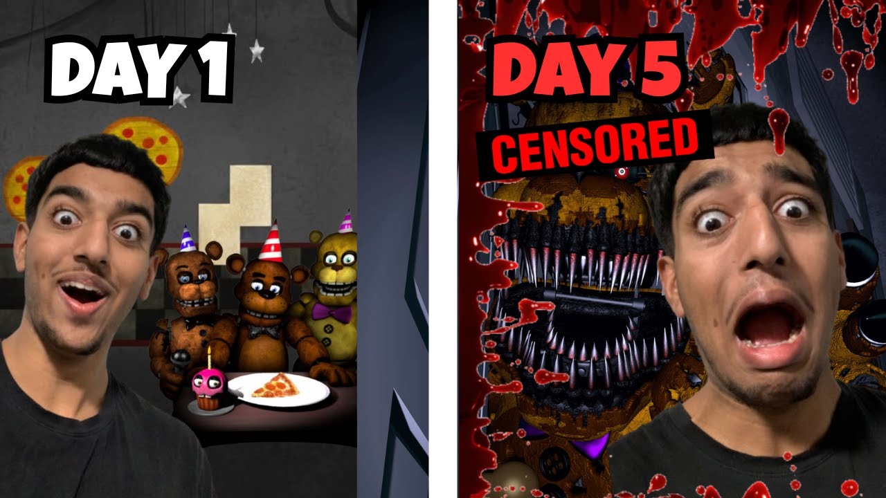 I attempted to beat ALL 5 NIGHTS IN FNAF | MrMesh
