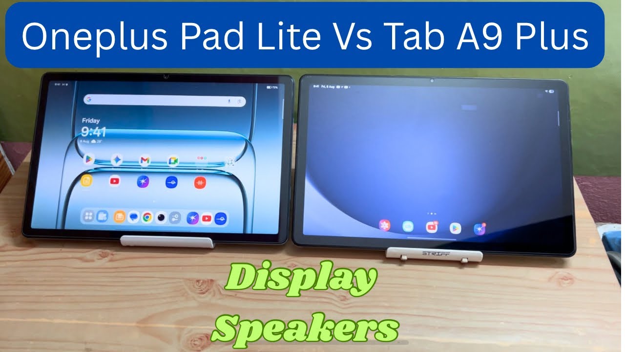 Tab A9 Plus vs OnePlus Pad Lite Comparison | Display Quality, Speakers & Colour Shift
