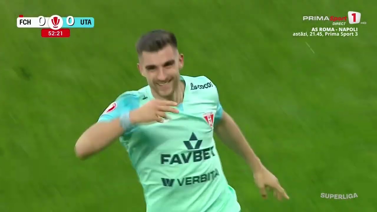 REZUMAT: Hermannstadt - UTA Arad 1-2. Victorie cu om &icirc;n plus şi final cu scandal la Sibiu