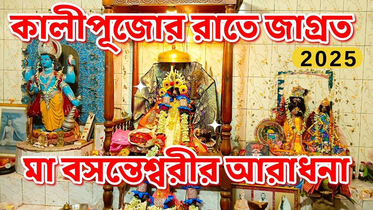 🌺 কালীপূজোর রাতে জাগ্রত মা বসন্তেশ্বরী ও আরাধনা | Rajpur Basanteshwari Kali Mandir Vlog 2025