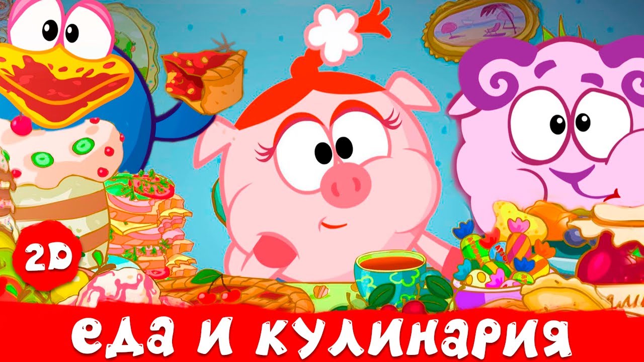ТОП 20 лучших серий про еду и кулинарию | Смешарики 2D. МЕГА сборник 2025!