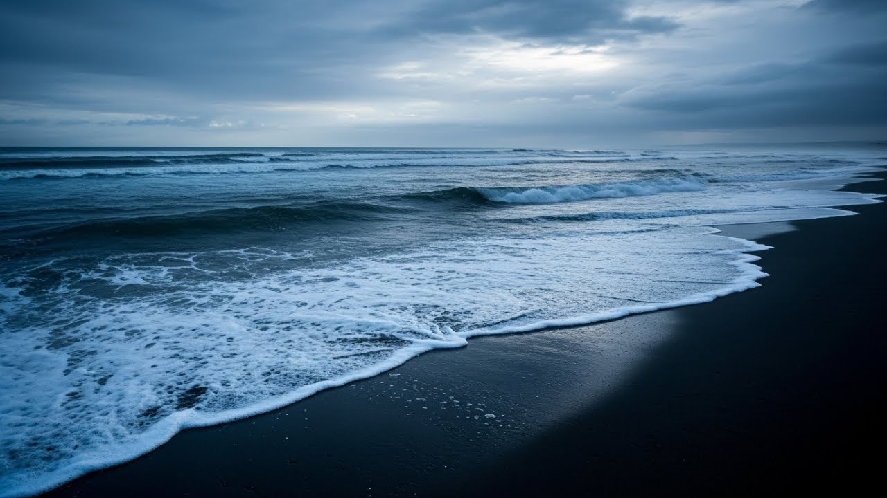 Quiet Coast at Night 🌙🌊 6 Hours of Gentle Surf Sounds for Deep Relaxation