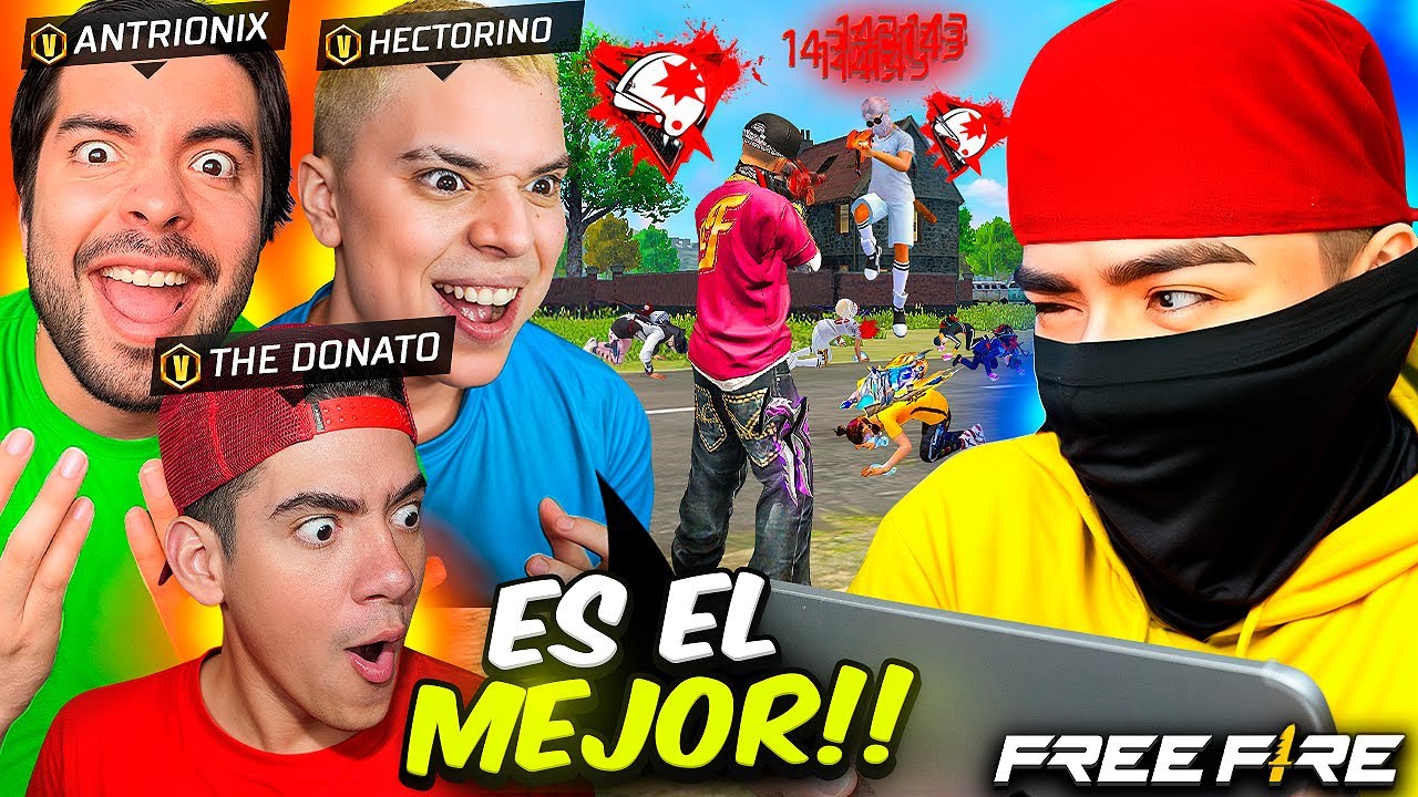TheDonato, AntronixxG y TheHectorino REACCIONARON a MI NIVEL de PRECISO en MIRA en FREE FIRE