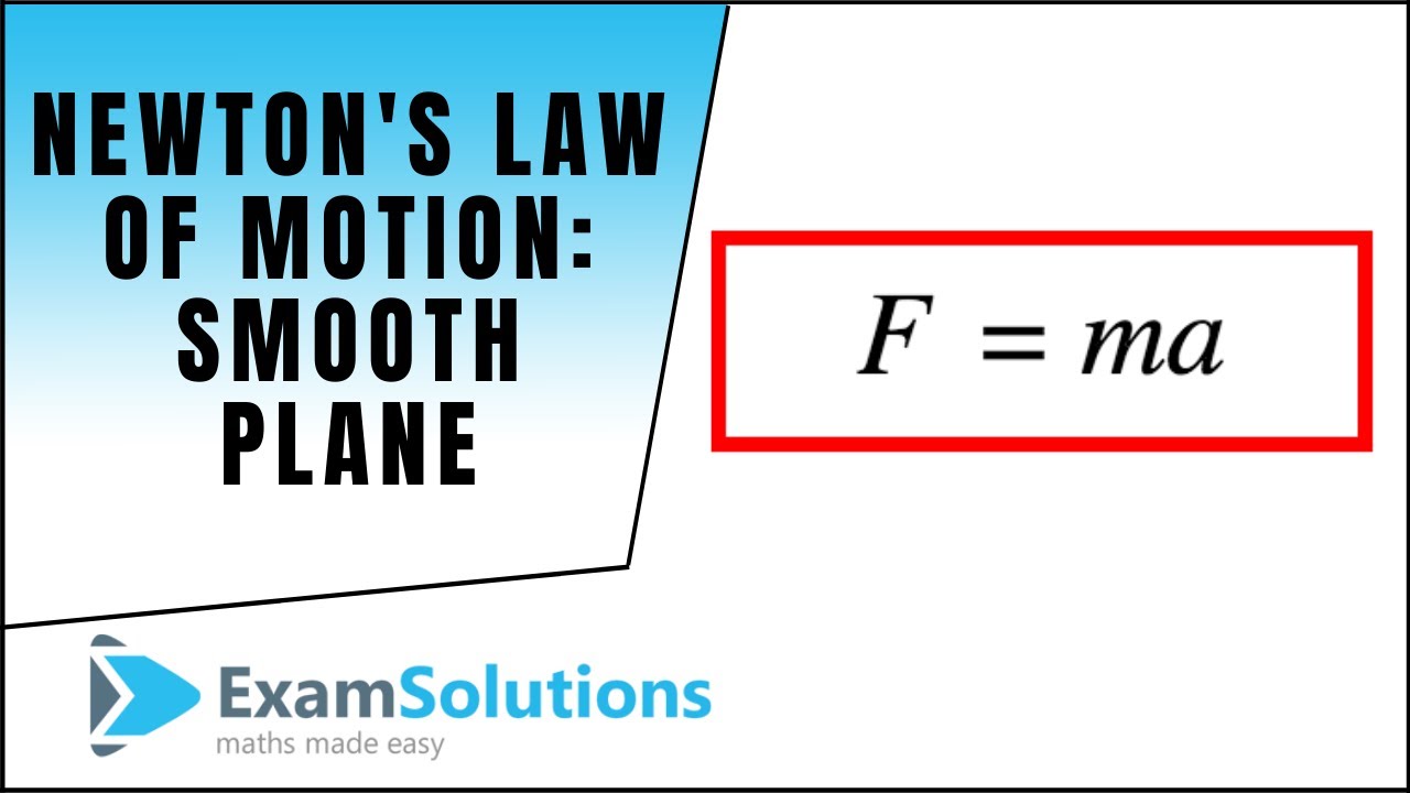 Newton's Law of Motion, F=ma on a smooth inclined plane : example 1 : ExamSolutions