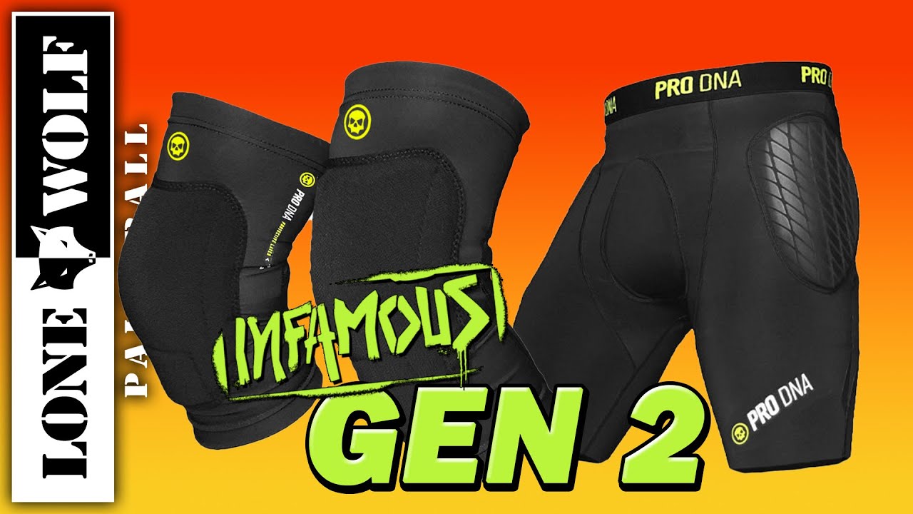 Infamous Gen 2 Knee Pads & Infamous Gen 2 Slide Shorts | Lone Wolf Paintball
