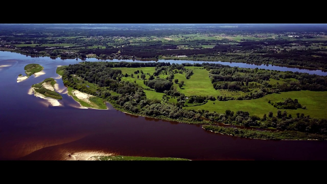 Kępa Ośnicka na Wiśle - Płock (drone footage) - Island on the Vistula river