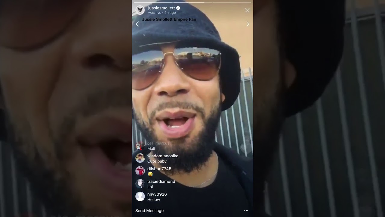 Jussie Smollett Instagram LIVE Monday 15 January 2018.