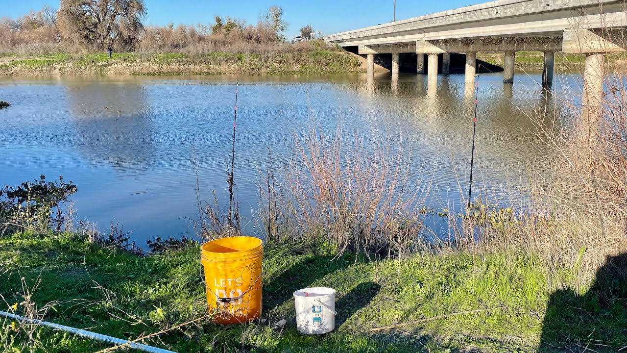 Fishing The San Joaquin River In Merced County Ca. 