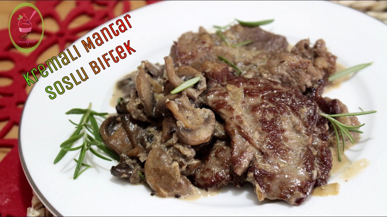 KREMALI MANTAR SOSLU BİFTEK/ LEZZETLİ ET PİŞİRMENİN PÜF NOKTALARI/ŞEFFAF MUTFAK