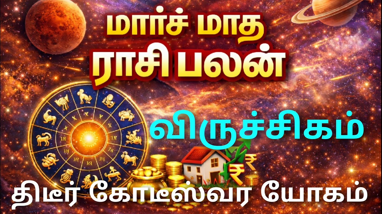 march matha rasi palan 2026 viruchigam | விருச்சிக ராசி மாத ராசி பலன்கள் தமிழ் | viruchiga rasi pala