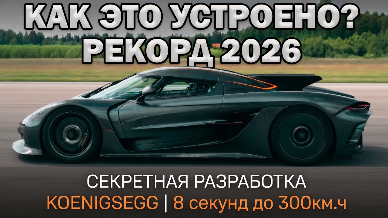 РЕКОРДНЫЕ 8 секунд Koenigsegg 2026! - СЕКРЕТНАЯ ТЕХНОЛОГИЯ СКОРОСТИ!