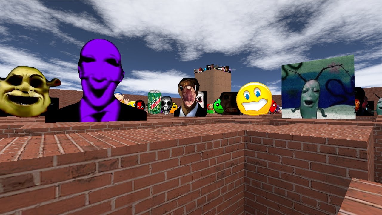 NEXTBOT'S IN BIG MAZE.#garrysmod #escapethegarry