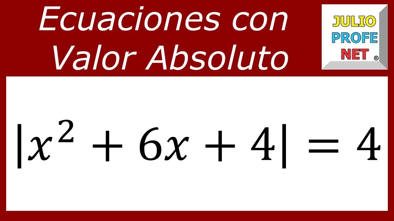 Ecuaciones con valor absoluto | Video 2 #julioprofe
